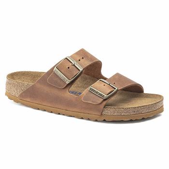 Birkenstock Soft Footbed Oiled Læder Arizona Herre Brune | DK 262AHK